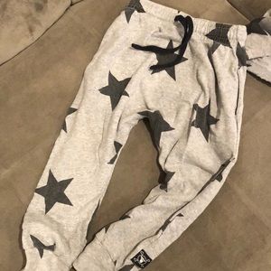 Star pants, gray and black